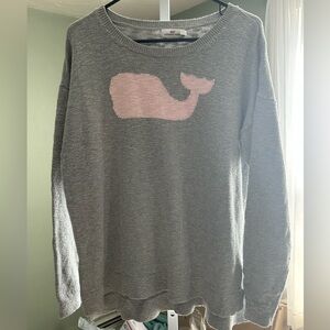 Vineyard Vines Cozy Lightweight Gray Knit Sweater